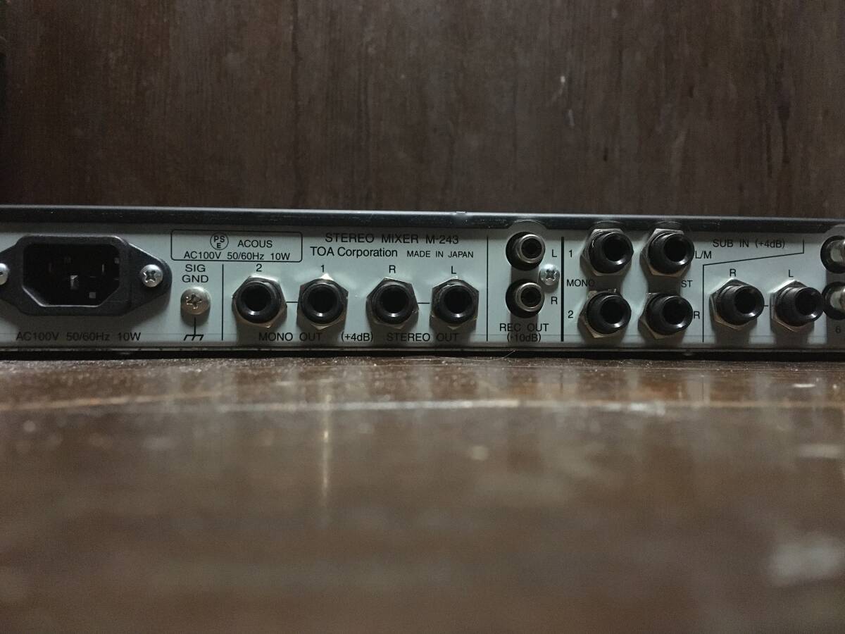 □□TOA Stereo Mixer ステレオ ミキサー model : M-243 TOA M-1264