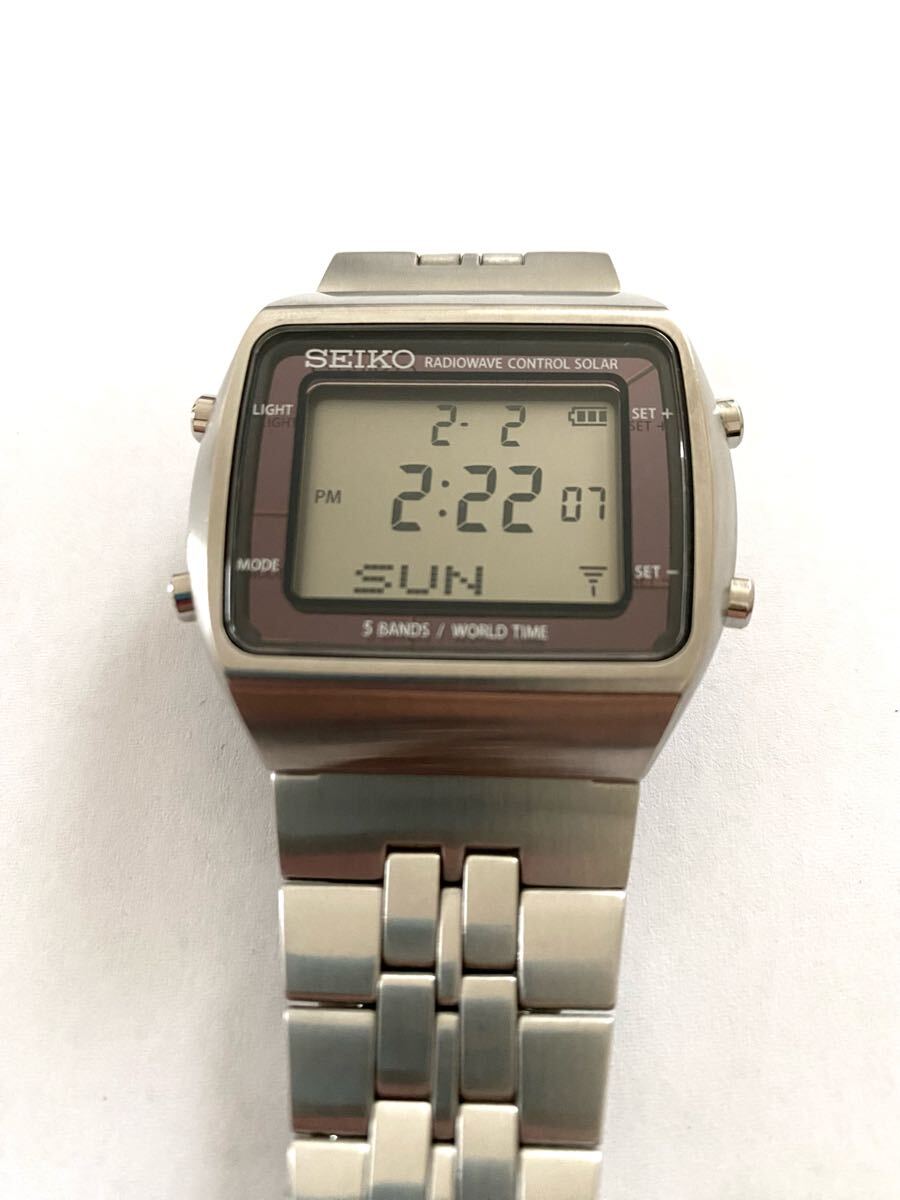 セイコー 電波ソーラー デジタル S760 ワールドタイム SEIKO 中古 稼働 