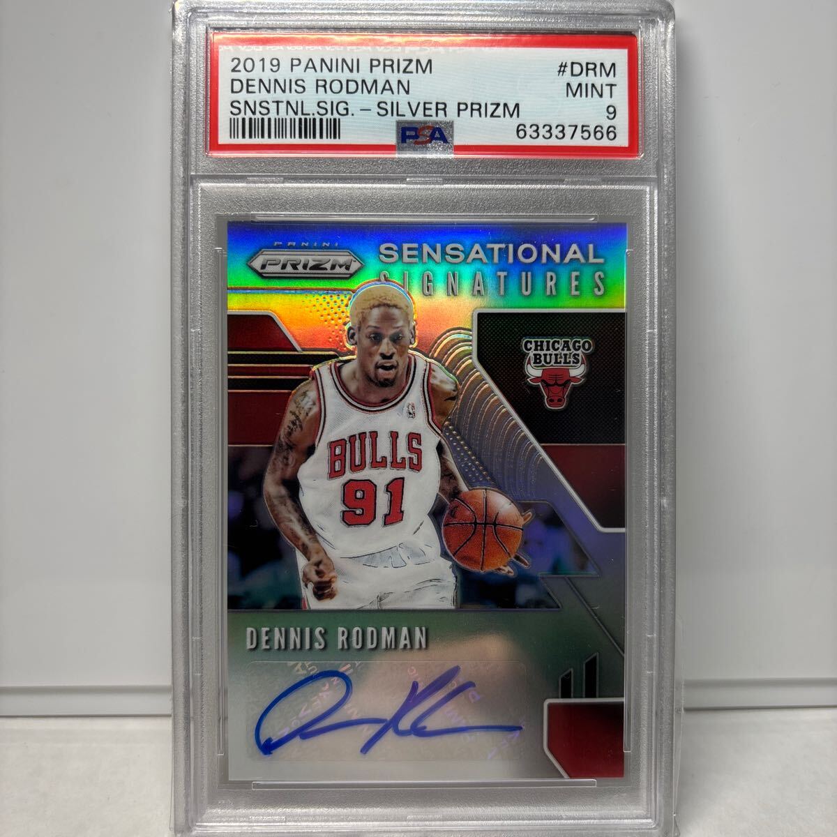 Dennis Rodman サイン Auto Silver PSA Prizm 2019-20 0 | Autographed