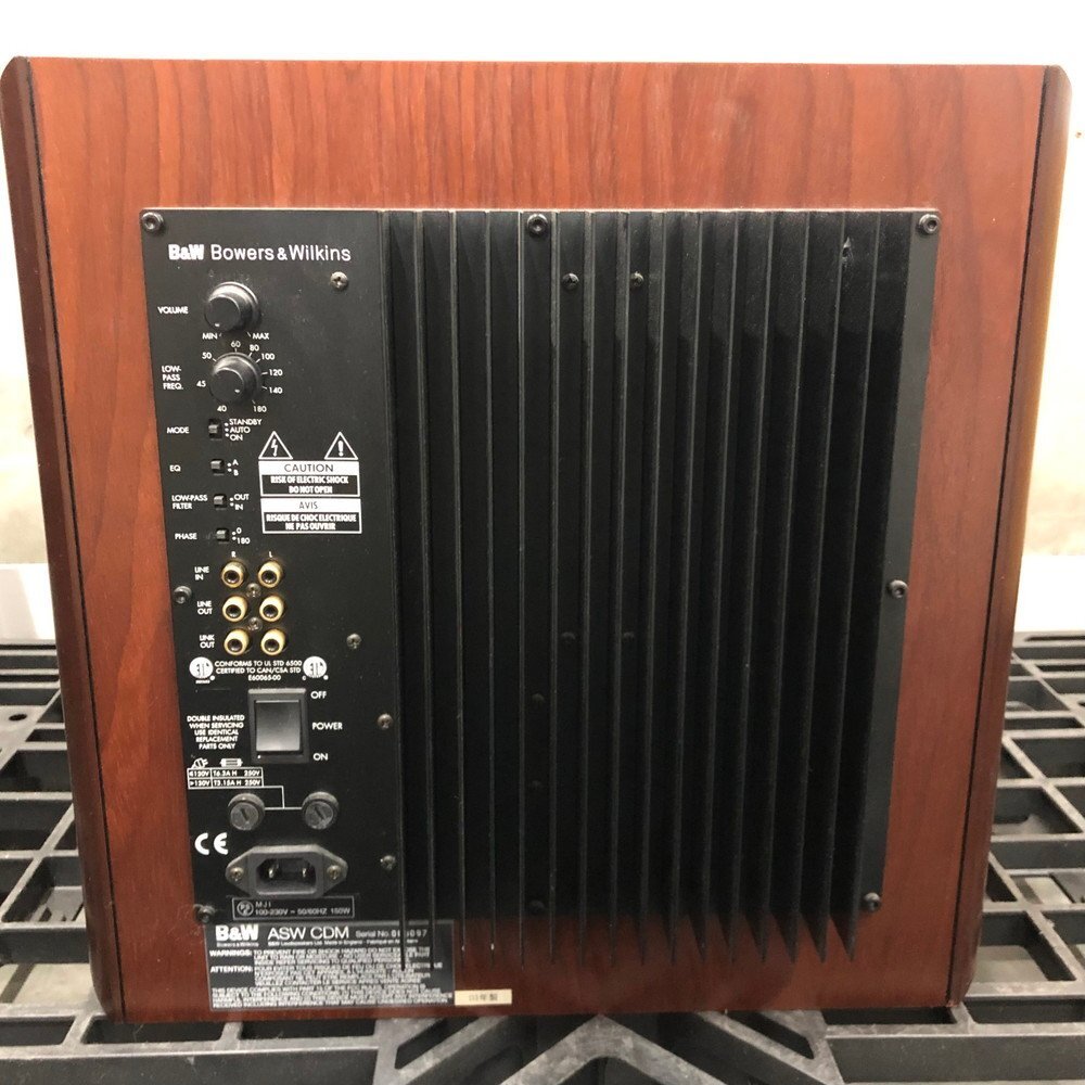 【USED】1円スタート ≪ B&W ASWCDM ≫ ウーファー 送料着払 通電確認済 説明書付 Bowers&Wilkins marantz マランツ ジャンク JUNK_3