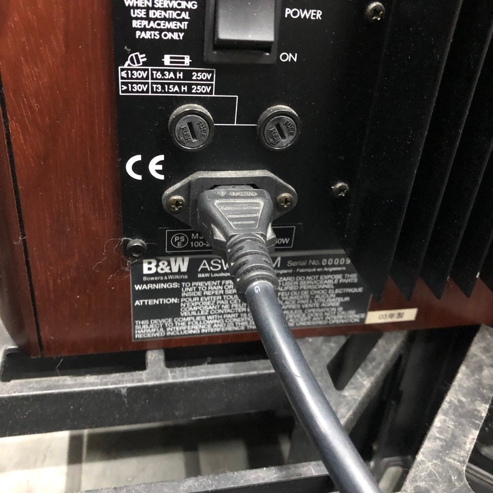 【USED】1円スタート ≪ B&W ASWCDM ≫ ウーファー 送料着払 通電確認済 説明書付 Bowers&Wilkins marantz マランツ ジャンク JUNK_4