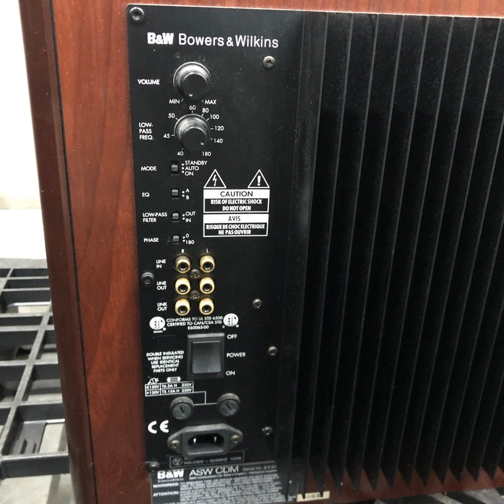 【USED】1円スタート ≪ B&W ASWCDM ≫ ウーファー 送料着払 通電確認済 説明書付 Bowers&Wilkins marantz マランツ ジャンク JUNK_5