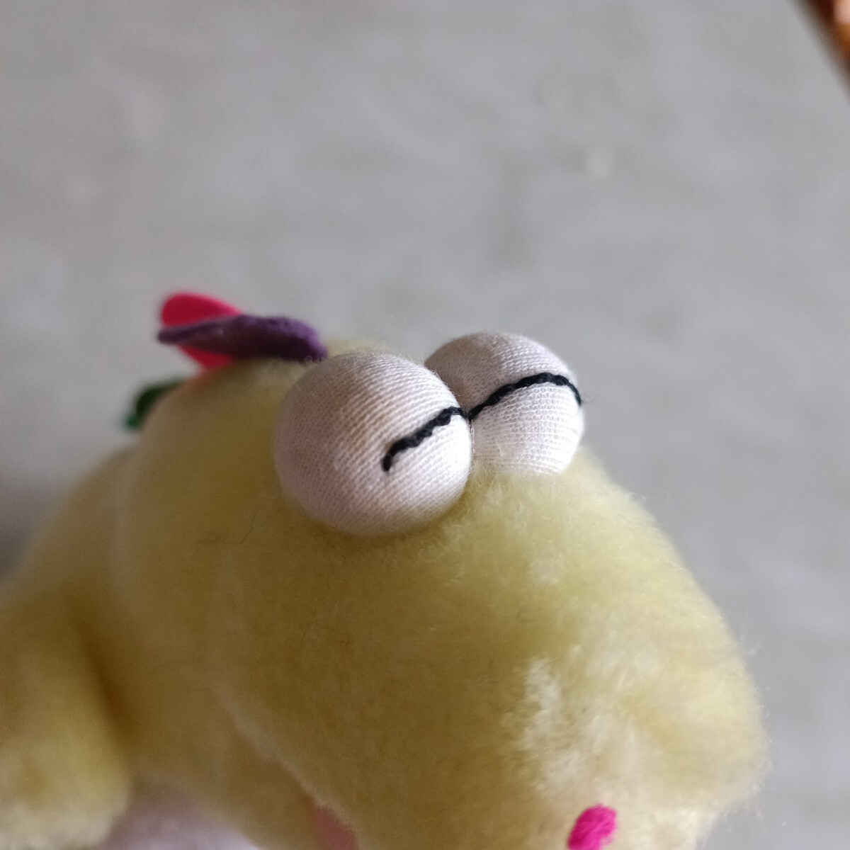 バンダイ　ごきげんザウルス　ぬいぐるみ　昭和レトロ　恐竜　ピンク　イエロー　本_8