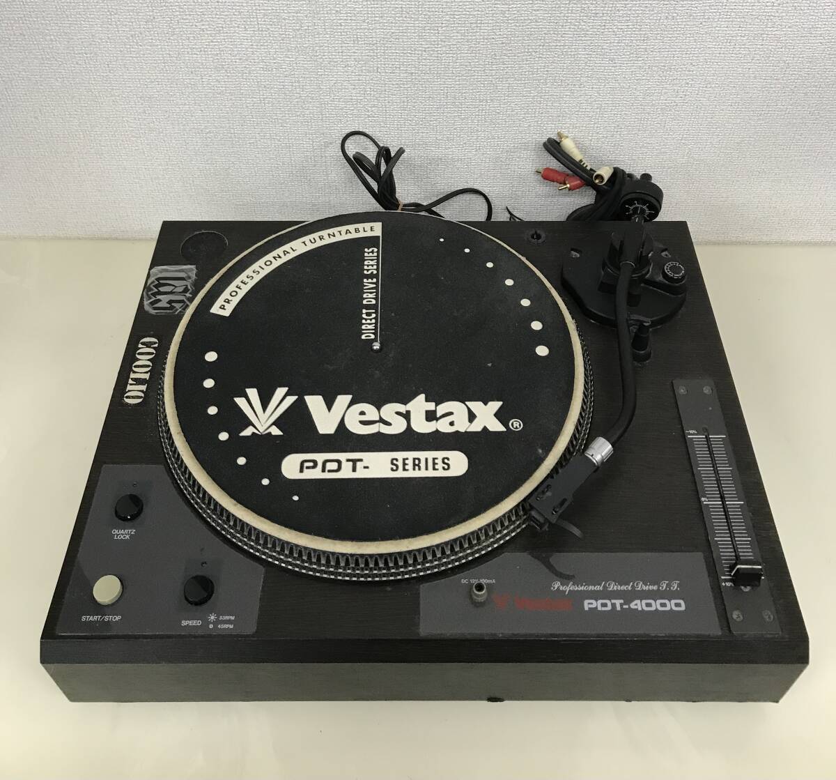 0083 Vestax ベスタクス PDT-4000 ターンテーブル 通電確認済み 本体
