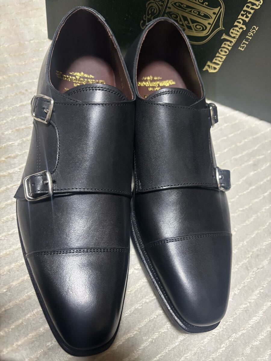 新品　未使用　 ユニオンインペリアル　 ビジネスシューズ　 ダブルモンクストラップ　U1942 黒 7EE 25