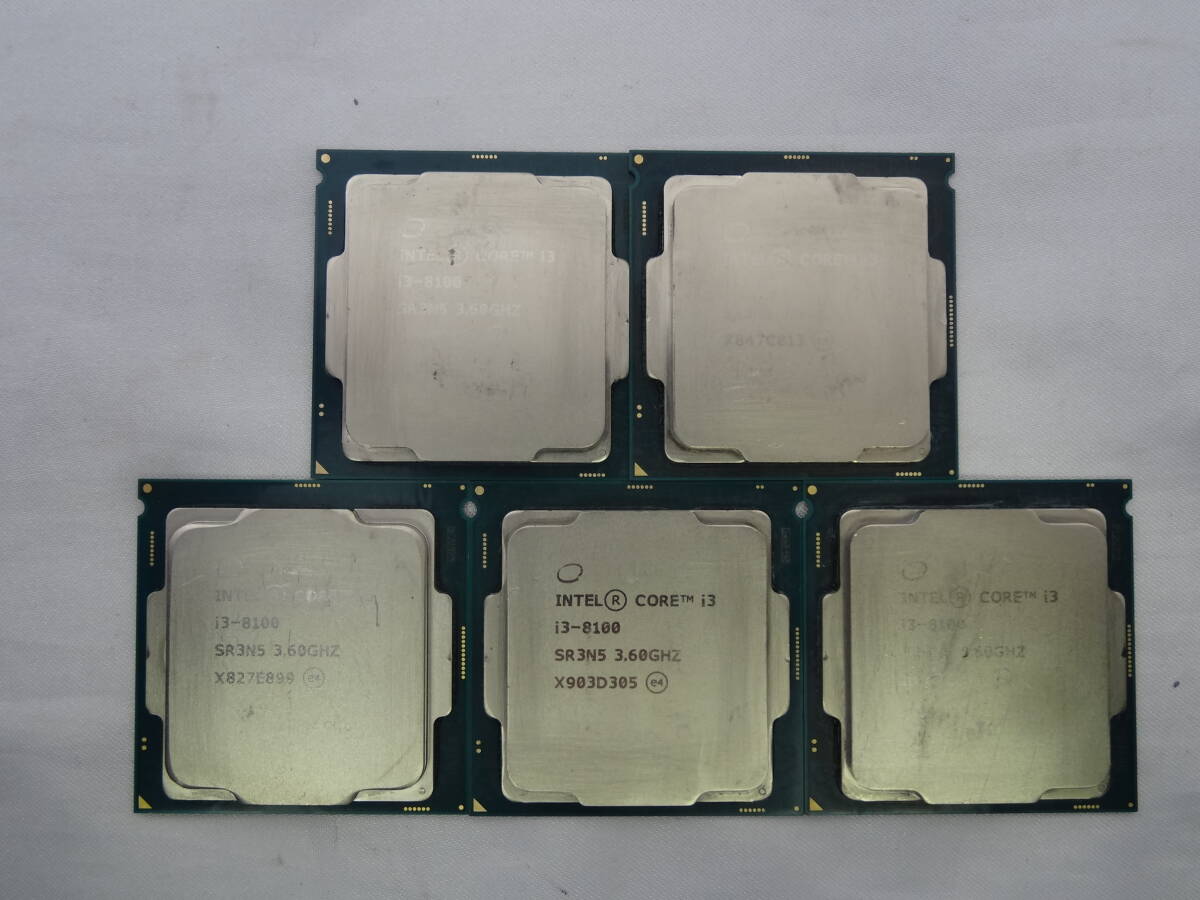 ☆Intel / CPU Core i3-8100 3.60GHz 起動確認済☆5個セット 