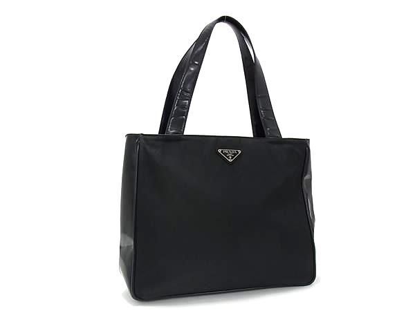 1円 PRADA プラダ テスートナイロン×レザー トートバッグ