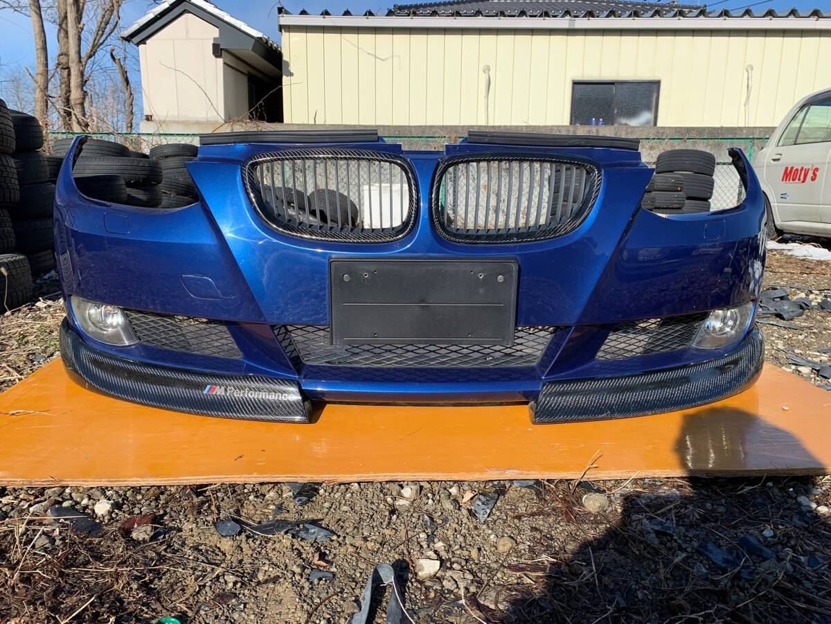 BMW 3シリーズ 320i Mスポーツ 純正 フロントバンパー WA20 E90 クーペ外し E91/E92/E93 ブルー_1