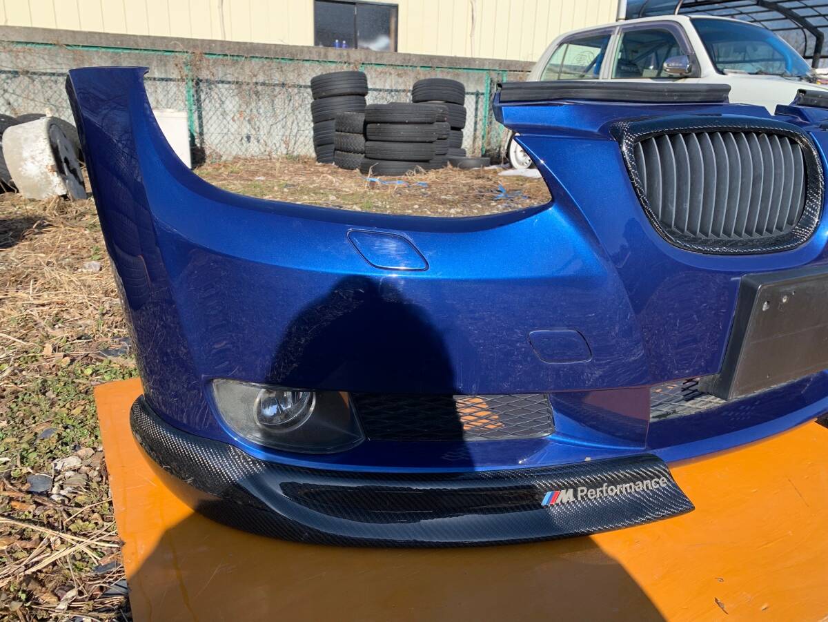 BMW 3シリーズ 320i Mスポーツ 純正 フロントバンパー WA20 E90 クーペ外し E91/E92/E93 ブルー_2