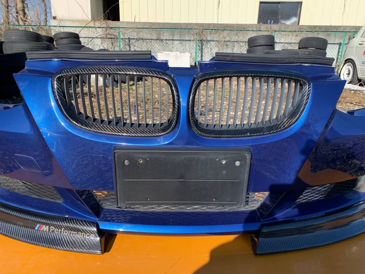 BMW 3シリーズ 320i Mスポーツ 純正 フロントバンパー WA20 E90 クーペ外し E91/E92/E93 ブルー_4