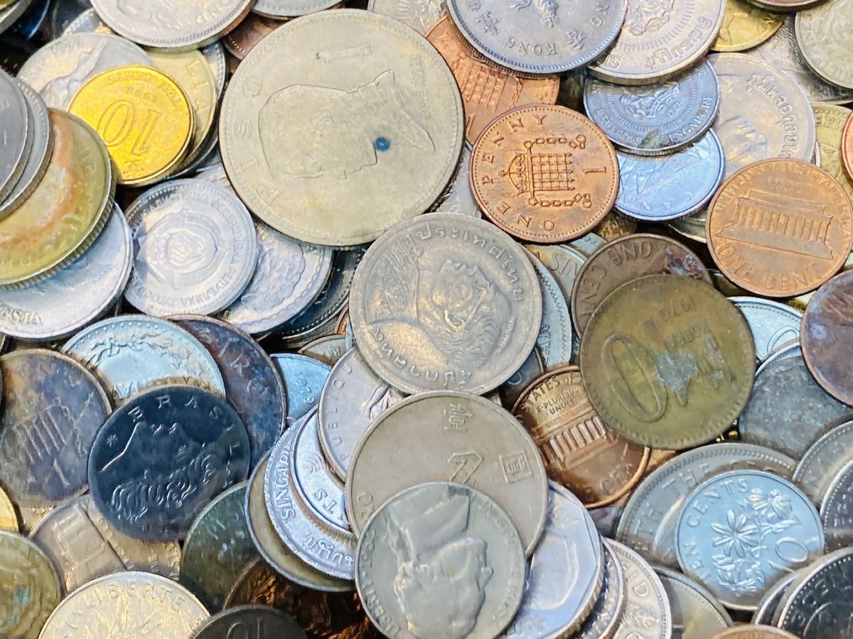 kmn07▼外国古銭 メダル 約5kg以上 大量おまとめ 未選別 外国銭 銅銭 アルミ銭 黄銅貨 レプリカ 記念メダル など▼_3