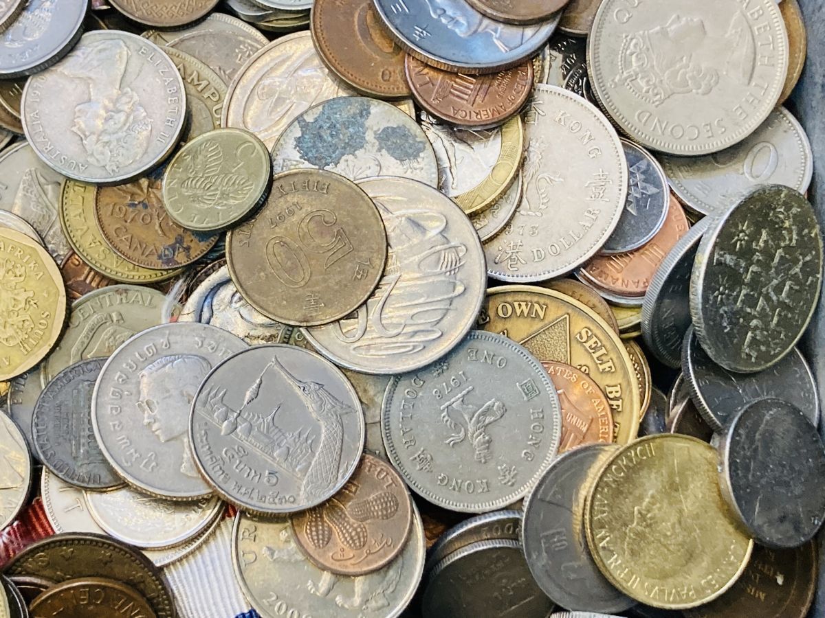 kmn07▼外国古銭 メダル 約5kg以上 大量おまとめ 未選別 外国銭 銅銭 アルミ銭 黄銅貨 レプリカ 記念メダル など▼_5