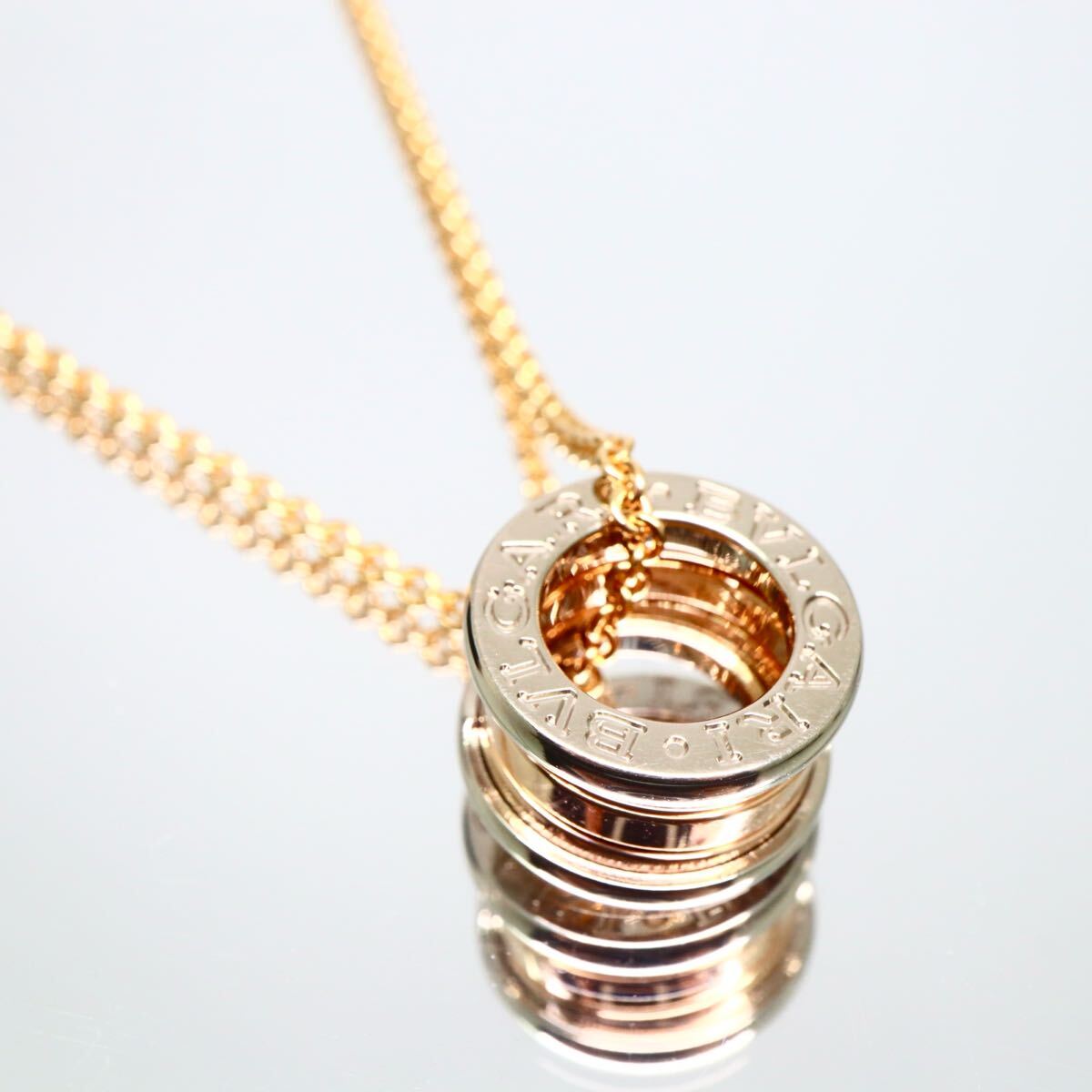 1円〜!!美品!!BVLGARI(ブルガリ)箱付き!!《K18 B-ZERO1 ネックレス》M 約14.1g 約45.0cm necklace jewelry ジュエリー FB9/FC1 E888_1