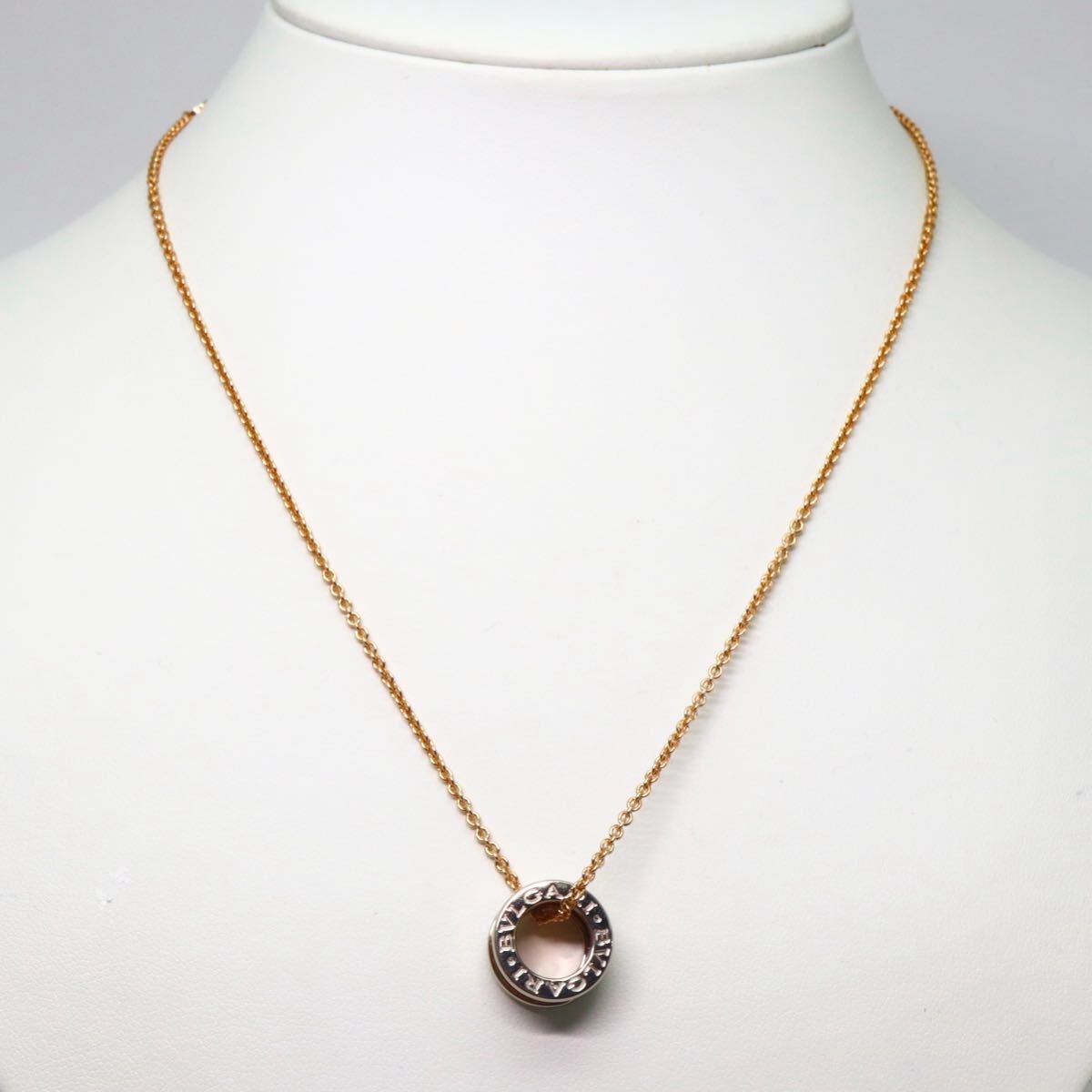 1円〜!!美品!!BVLGARI(ブルガリ)箱付き!!《K18 B-ZERO1 ネックレス》M 約14.1g 約45.0cm necklace jewelry ジュエリー FB9/FC1 E888_4