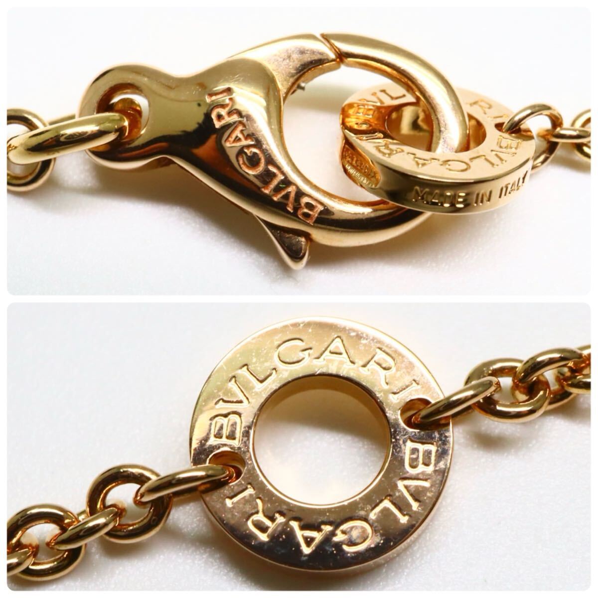 1円〜!!美品!!BVLGARI(ブルガリ)箱付き!!《K18 B-ZERO1 ネックレス》M 約14.1g 約45.0cm necklace jewelry ジュエリー FB9/FC1 E888_7