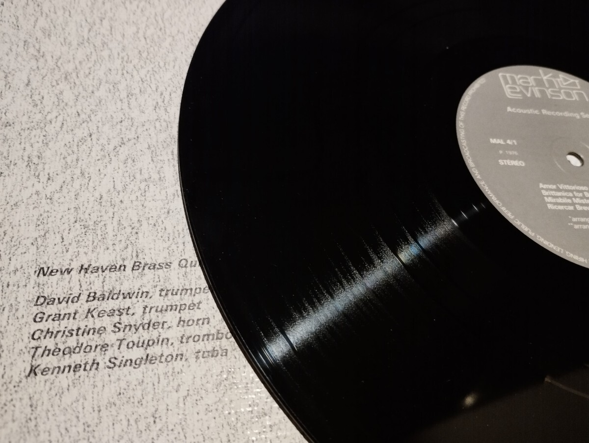 New Haven Brass Quintet Volume 4 仏盤LP 2枚組 Mark Levinson 