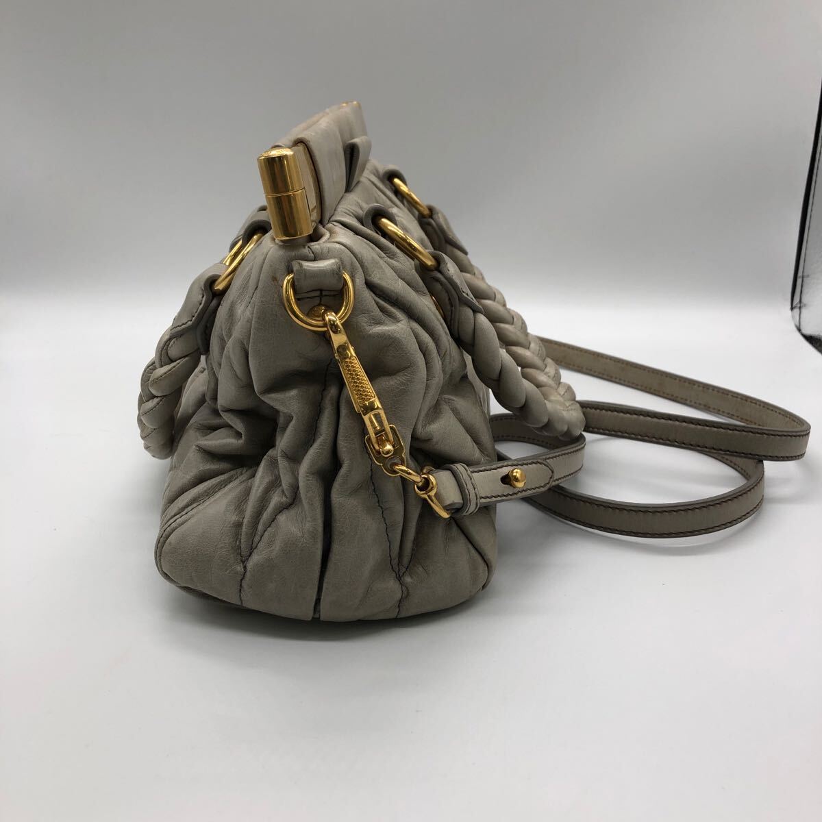 ★1円スタート　miumiu 2way レザー ハンドバッグ マテラッセ　現状品　_2