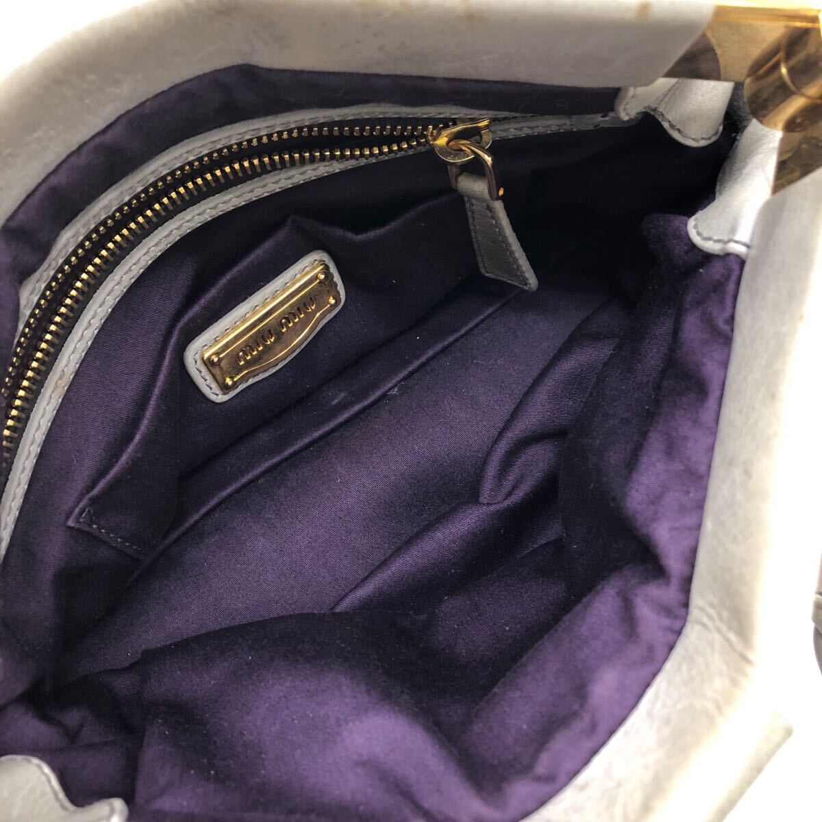 ★1円スタート　miumiu 2way レザー ハンドバッグ マテラッセ　現状品　_9