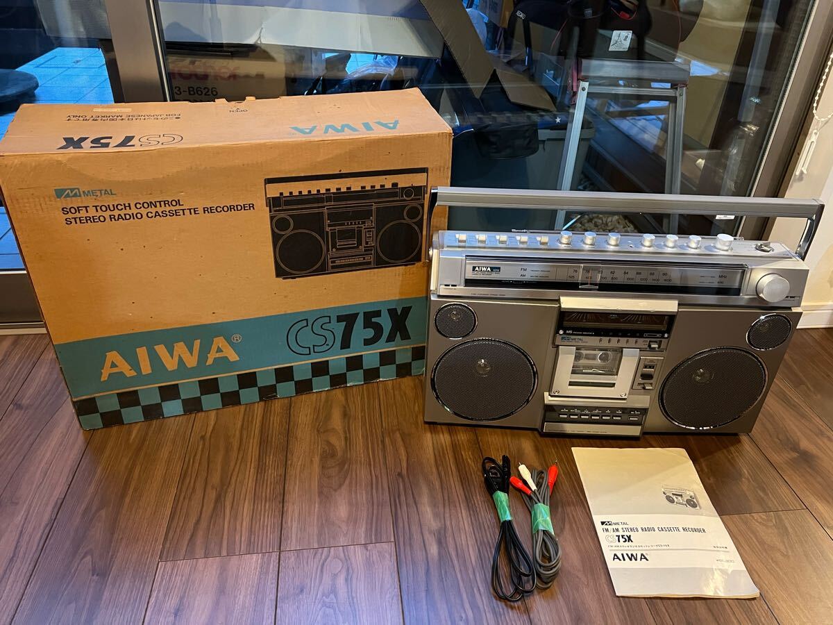 AIWA アイワ CS-75X ラジカセ ラジオ FM/AM ステレオ カセット