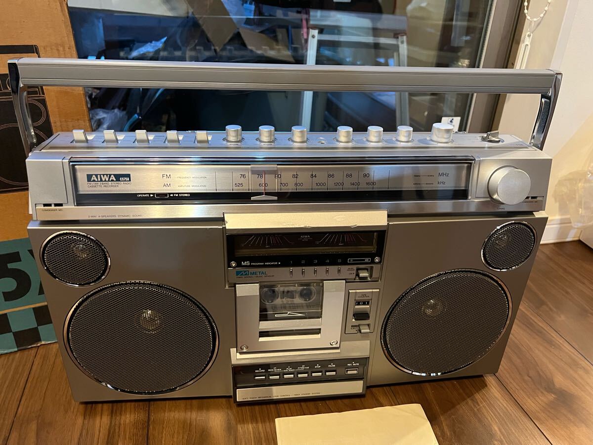AIWA アイワ CS-75X ラジカセ ラジオ FM/AM ステレオ カセット