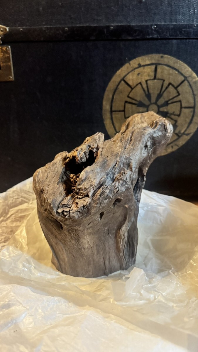 大枝流香道 黒油沈水香木（伽羅香）香十徳記載 1005g 特大伽羅 香木