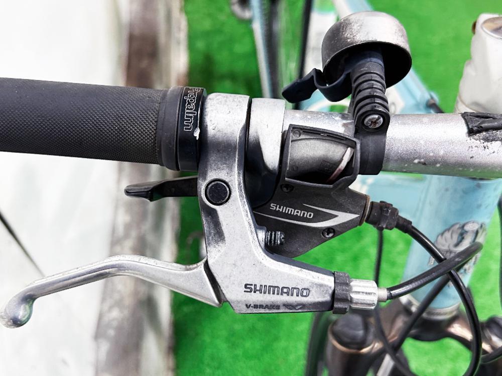 地域限定送料無料★そこそこ美品 中古★Bianchi ビアンキ CIELO クロスバイク チェレステ シマノ変速【Bianchi CIELO】ERC4_6