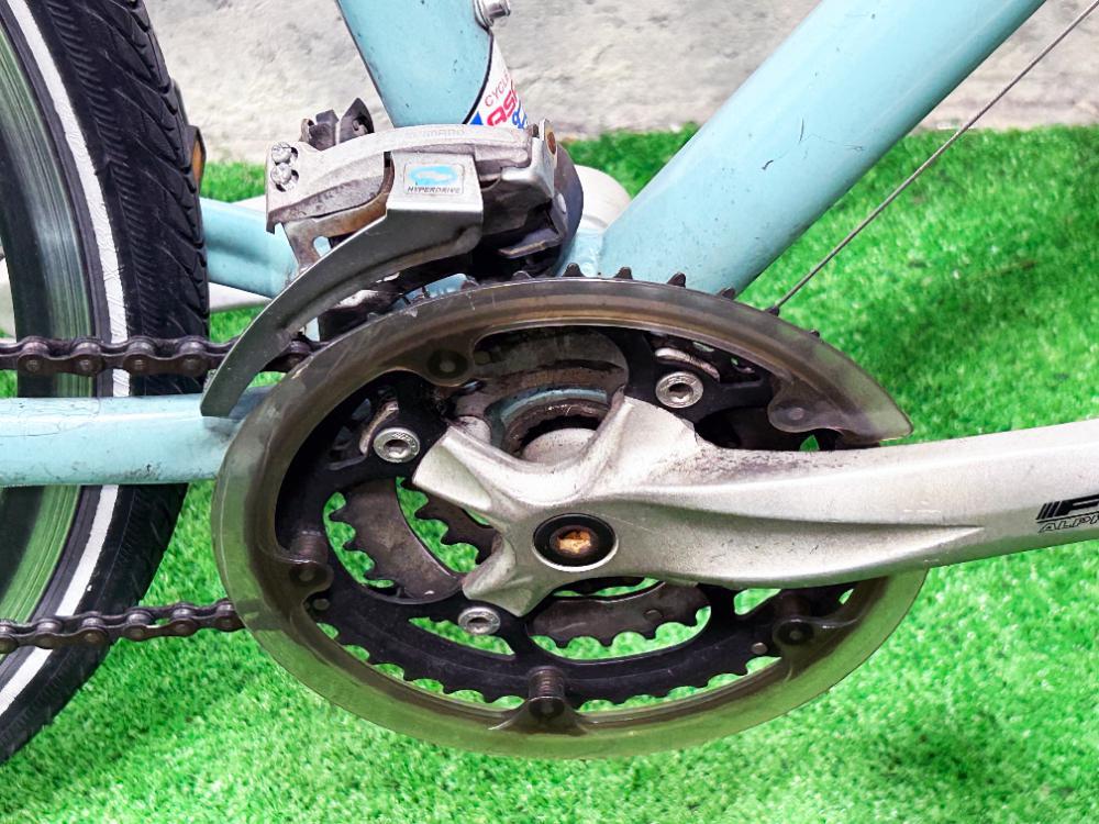地域限定送料無料★そこそこ美品 中古★Bianchi ビアンキ CIELO クロスバイク チェレステ シマノ変速【Bianchi CIELO】ERC4_9