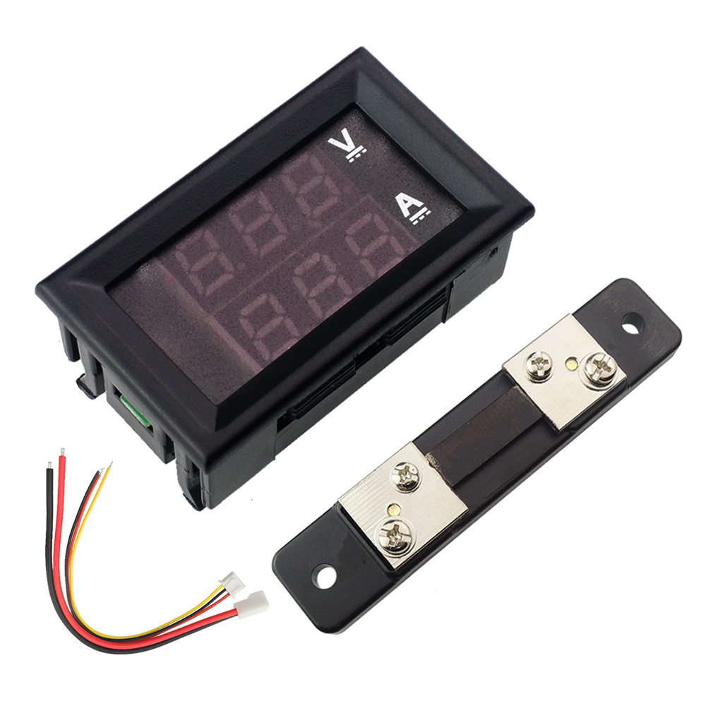 デジタル電圧計・電流計 DC100V 50A LED表示 シャント抵抗付き 【送料無料】_2