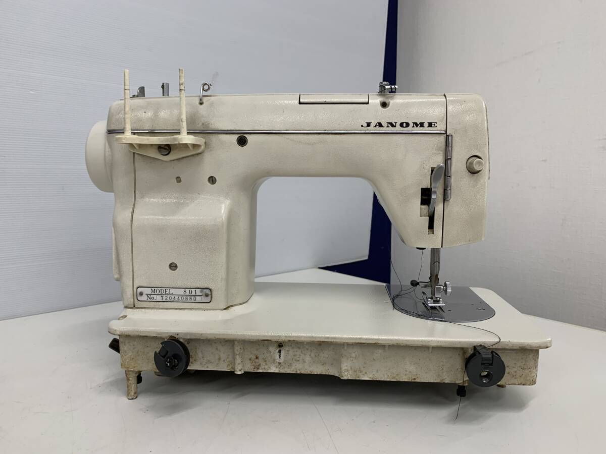 K　JANOME　ジャノメ　ミシン　MODEL　801　足踏みミシン　本体のみ　フットペダル　使い方の手びき　付属品付き_5