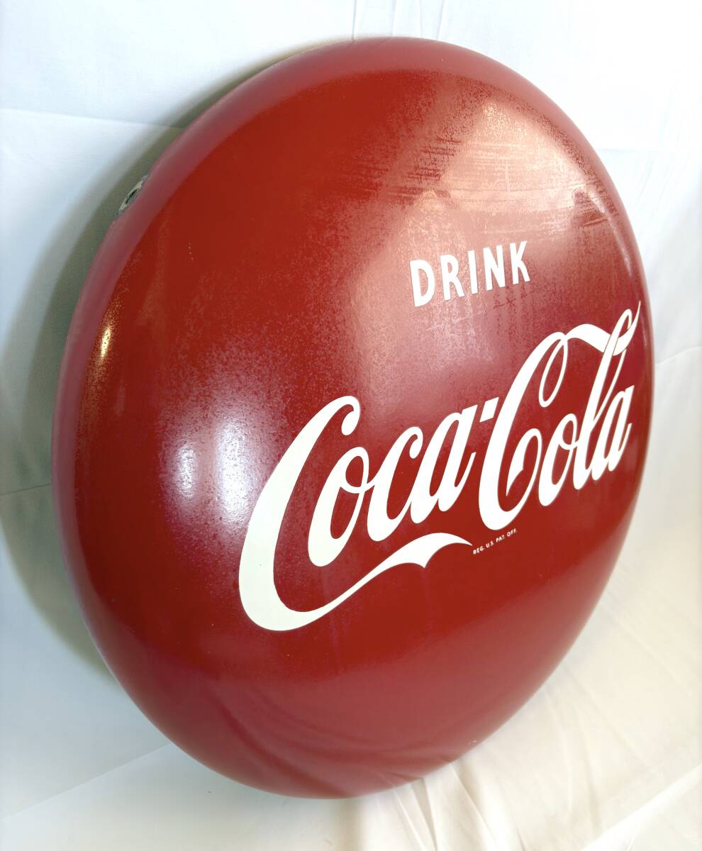ビンテージ Coca-Cola コカコーラ ボタンサイン 琺瑯看板 ビンテージ コカコーラボタンサイン（赤） ディスプレイ アメリカ製