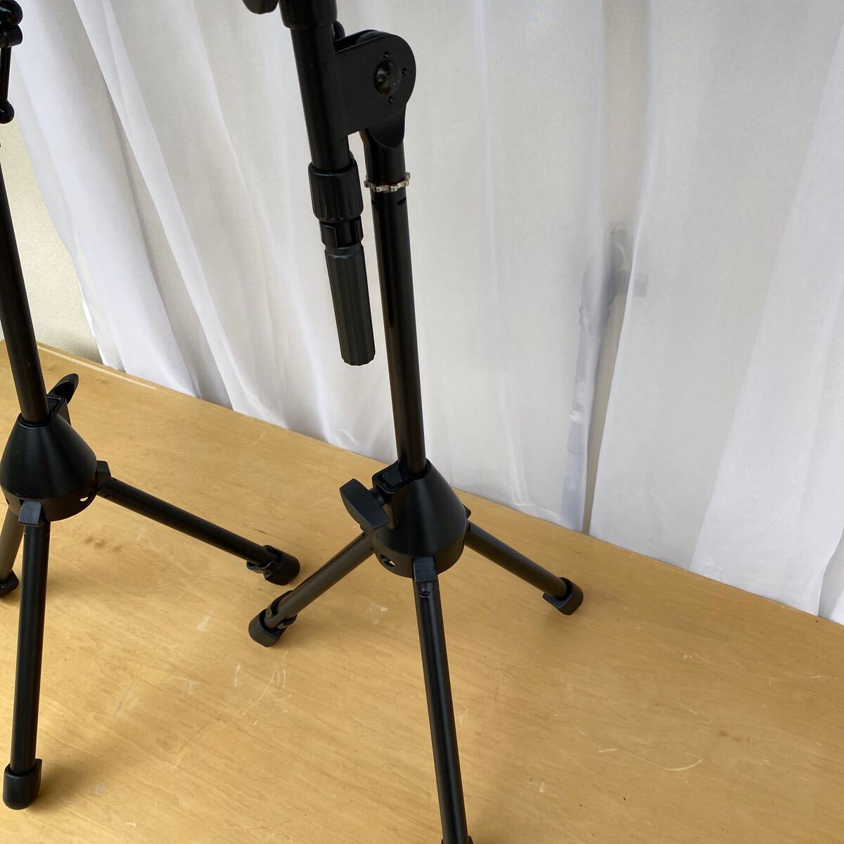 マイクスタンド 折りたたみ式 ショートブームマイクスタンド　２個まとめ売り ブラック_2