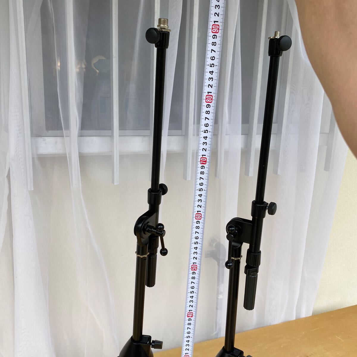 マイクスタンド 折りたたみ式 ショートブームマイクスタンド　２個まとめ売り ブラック_8