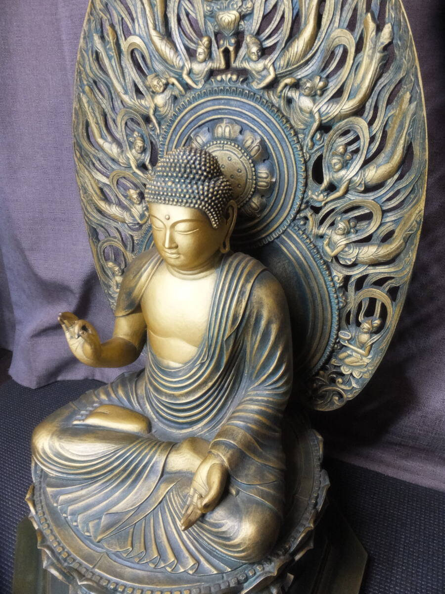 定価110万円！大仏師！松久宗琳作！阿弥陀如来坐像！高さ62センチ