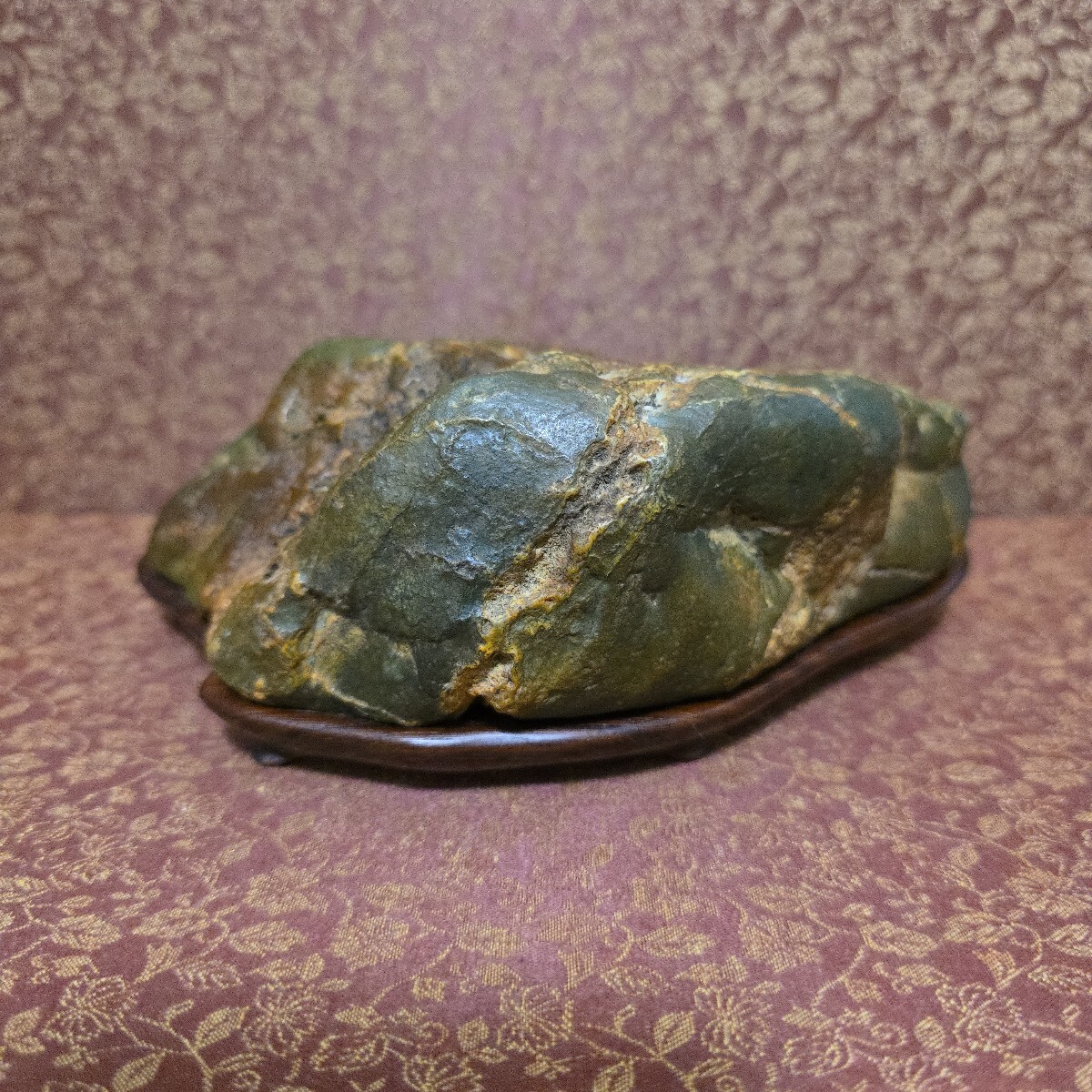 Y74 水石 木製台座付き 遠山石 Y74 水石 木製台座付き 遠山石 Y74 水石