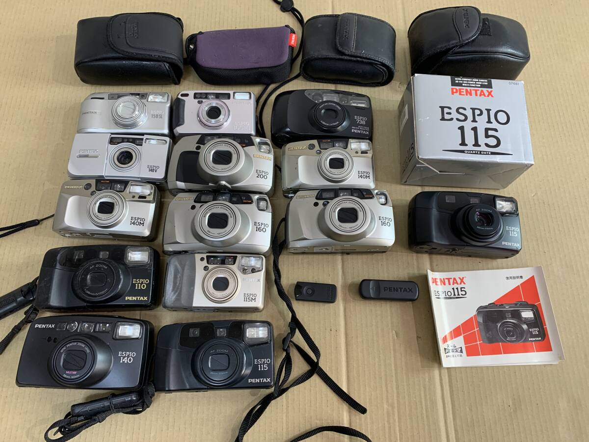 【14個】ペンタックス PENTAX ESPIO 150SL/160/140V/105Mi/140M/他 大量 カメラ 動作未確認 まとめて ジャンク セット まとめ (547)_1
