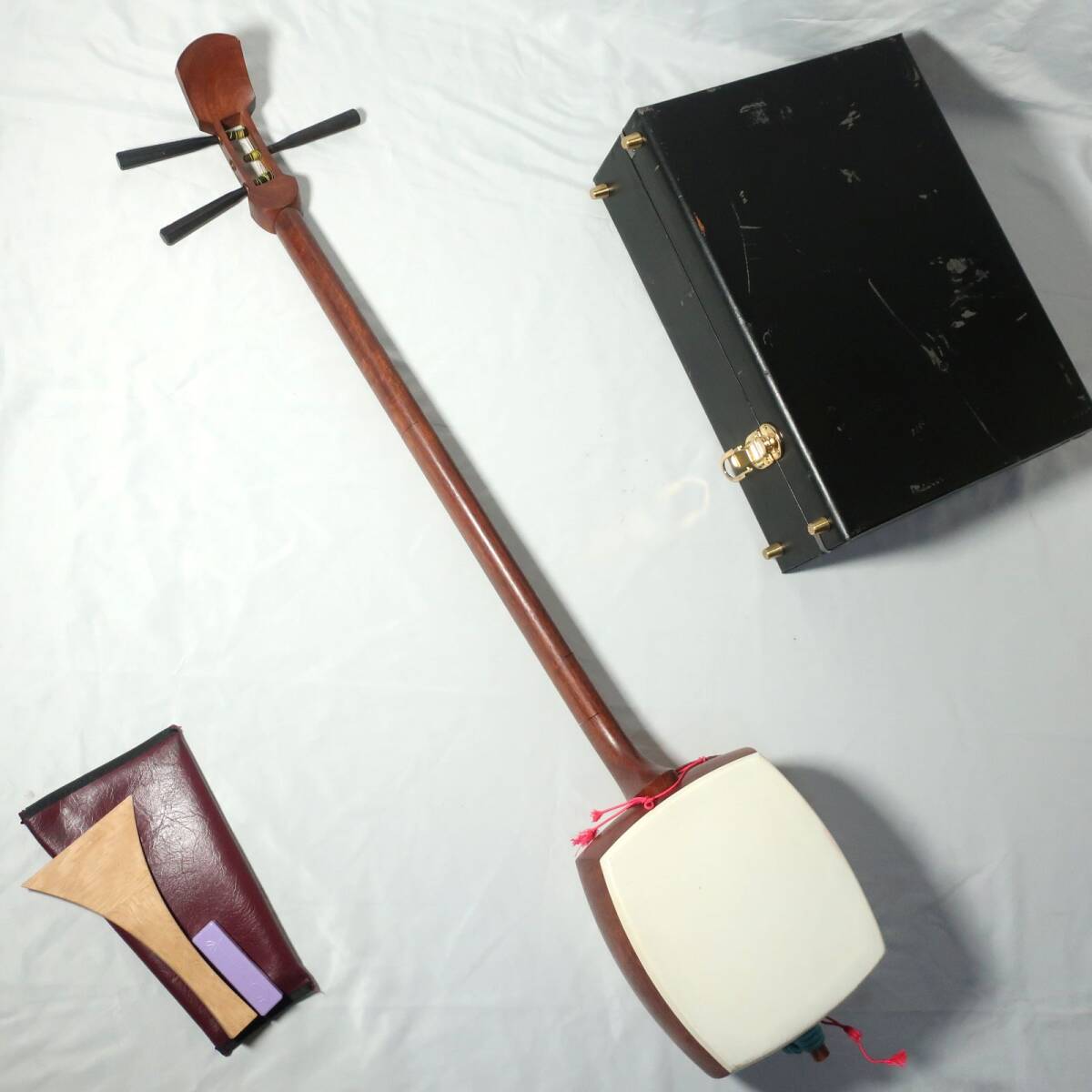 三味線 細棹 ハードケース 撥 付属 長唄 和楽器/100サイズ_2