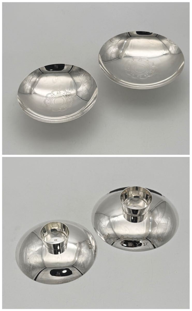純銀 銀杯 銀盃 純銀製 5点 セット 刻印あり SILVER シルバー 約374ｇ 現状品_2