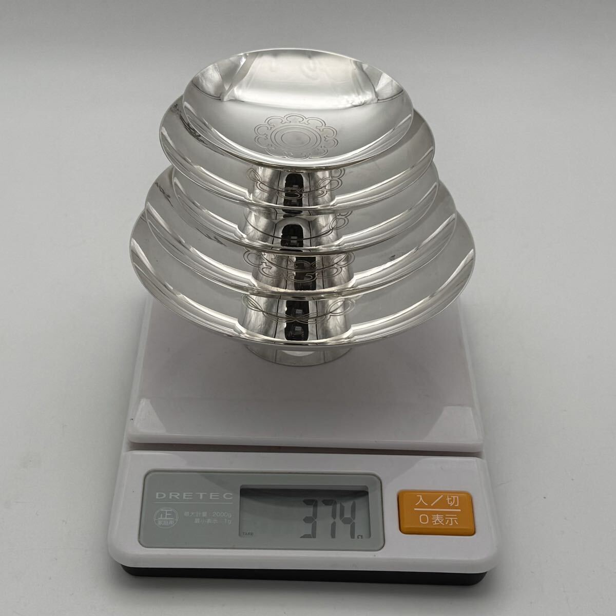 純銀 銀杯 銀盃 純銀製 5点 セット 刻印あり SILVER シルバー 約374ｇ 現状品_6