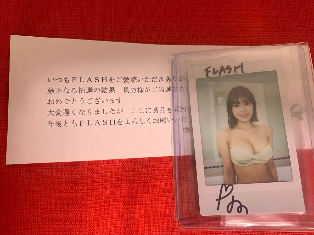 小笠原菜乃 Iカップ 直筆サイン入りチェキ SODSTAR AVデビュー FLASH