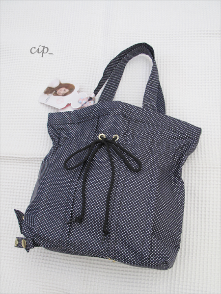 新品 小倉優子coco la chouchou水玉ミニトートバッグエコバッグ  