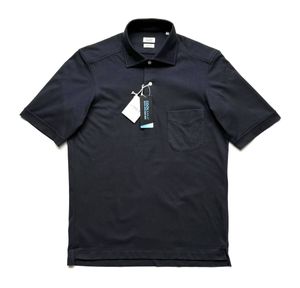 新品 FAIRFAX S フェアファックス 半袖 ポロシャツ ポロ ネイビー 紺 コットン ポリエス