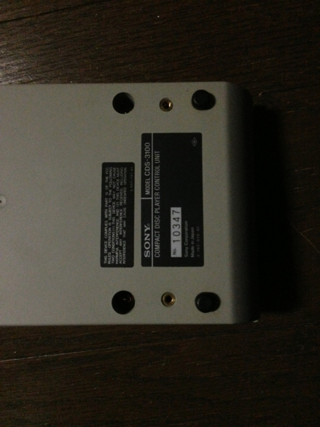 ソニー SONY 業務用CDプレーヤー CDP-3100用リモコン、CDS-3100(ソニー 