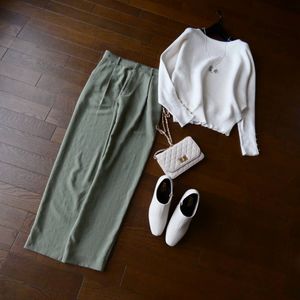 VIS オフホワイト ドルマン袖 長袖セーター F