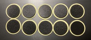 チューブタイヤ用　タイヤパッチ　ゴムパッチ　接着剤付き　10枚