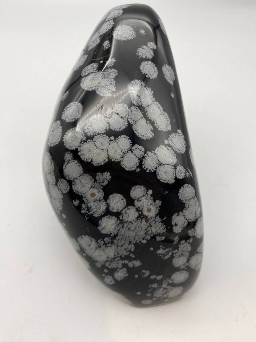雪華】◇2.1kg◇ スノーフレークオブシディアン 黒曜石 原石 鑑賞石