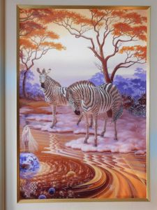 イレーヌ・メイヤー「TOTOへの道」版画 額装 幻想風景 動物モチーフ #335 イレーヌ・メイヤーの値段と価格推移は？｜2件の売買データから