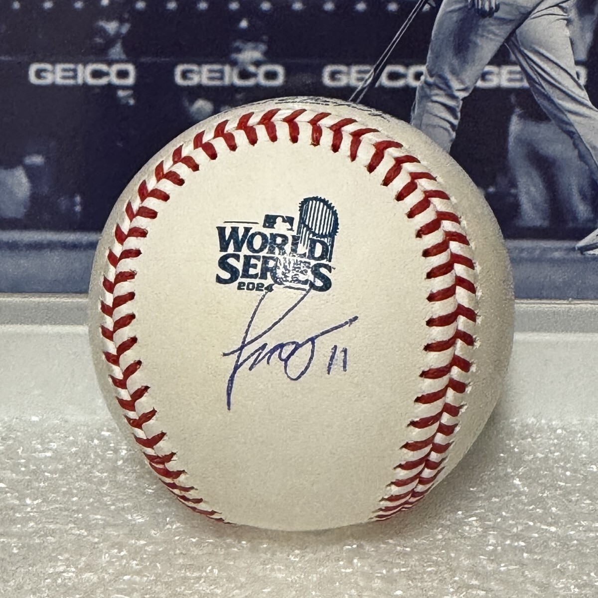 ドジャース ミゲル ロハス 直筆サイン ボール MLB ホログラム ドジャース ミゲル ロハス 直筆サイン ボール ワールドシリーズ PSA