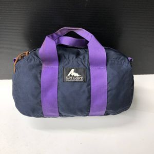 グレゴリー 旧タグ ポニーバッグ ミニボストン ネイビー パープル