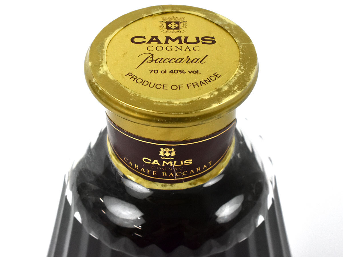 242965古酒〇未開栓 カミュ カラフェ バカラ クリスタル コニャック ブランデー CAMUS Baccarat COGNAC BRANDY 700ml 40%/ A_5