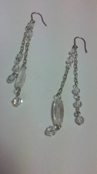 ★TA★天然石ピアス/クリスタル水晶/ハンドメイドパワーストーン_2